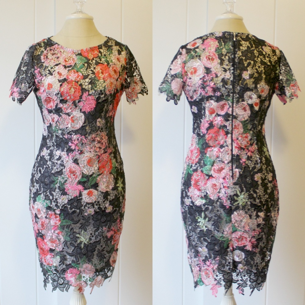 Paper Dolls Crochet Lace Sheath Dress 6 Petite